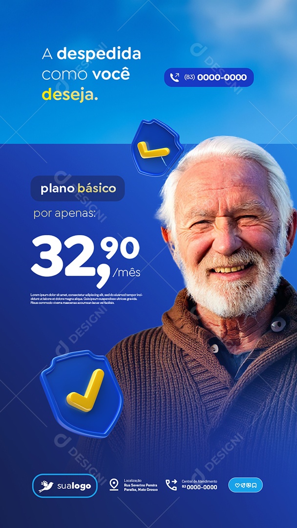 Story Funerária A Despedida Como Você Deseja Social Media PSD Editável