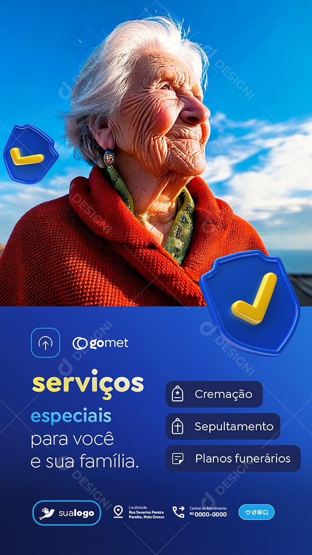 Story Funerária Serviços Social Media PSD Editável