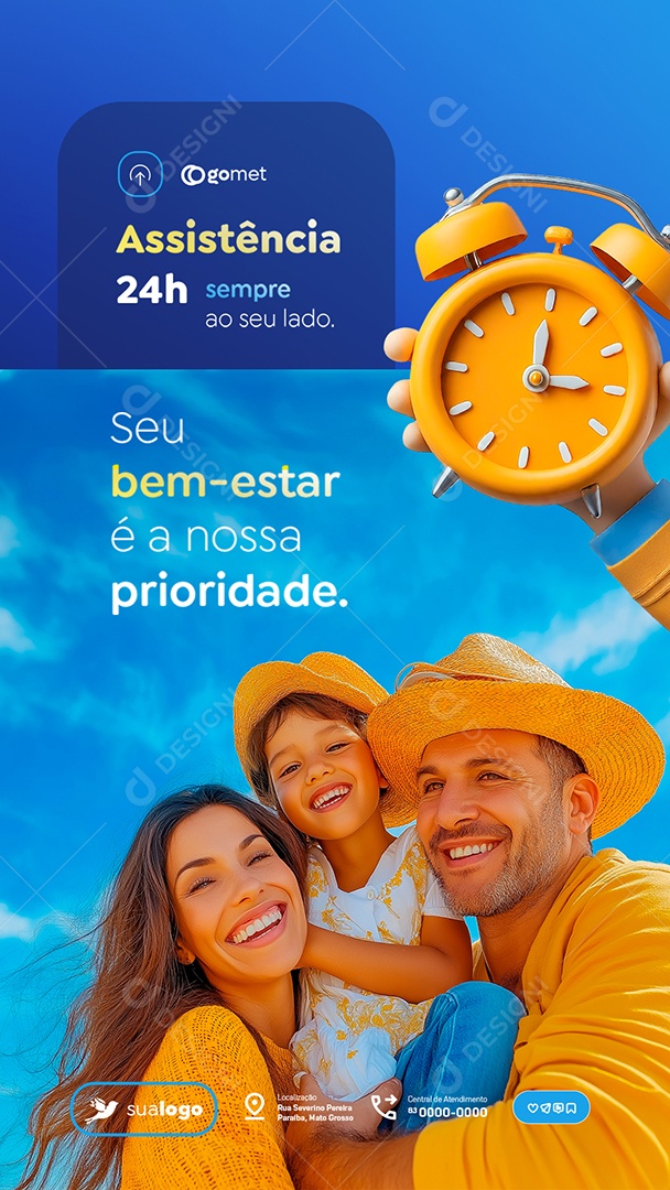 Story Funerária Assistência 24h Sempre ao Seu Lado Social Media PSD Editável