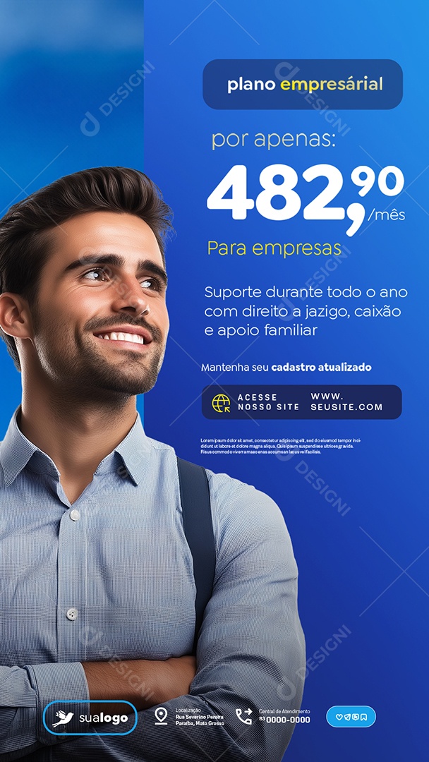 Story Funerária Plano Empresária Social Media PSD Editável