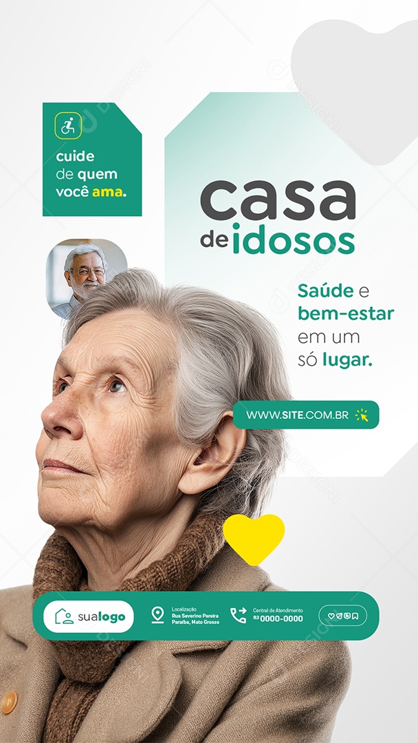 Story Casas de Idosos Saúde e Bem-Estar Social Media PSD Editável