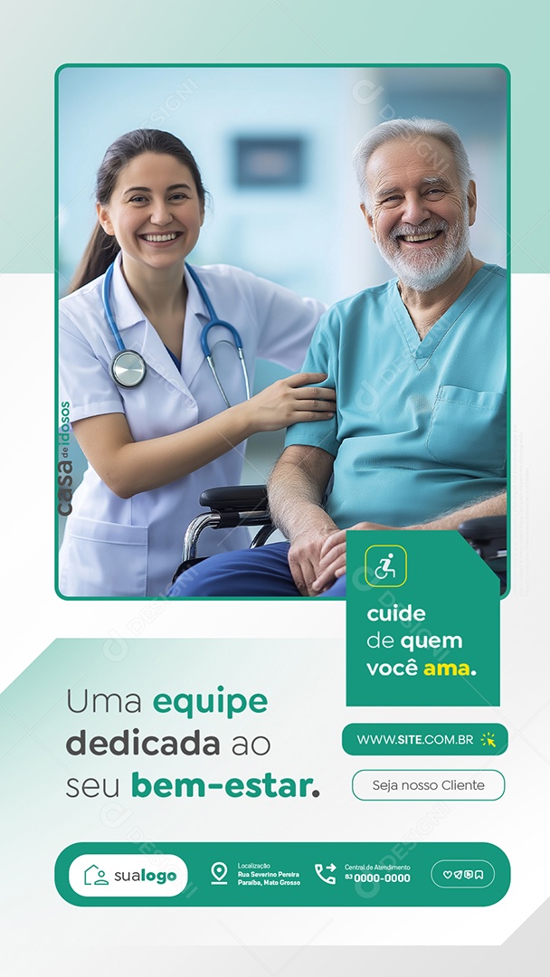 Story Casas de Idosos Cuide de Quem Você Ama Social Media PSD Editável