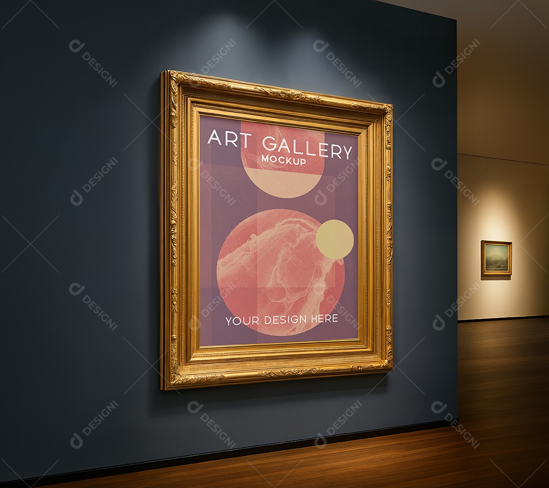 Mockup Galeria de Arte PSD Editável