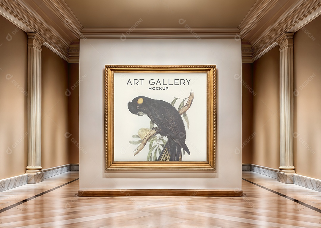 Mockup Galeria de Arte PSD Editável
