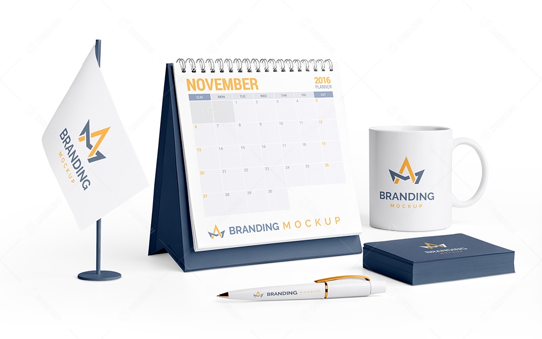 Calendário PSD Editável Mockup