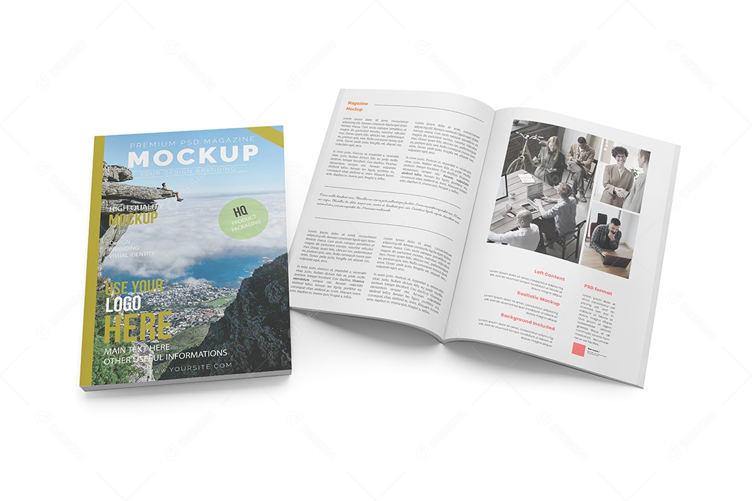 Mockup Revista PSD Editável