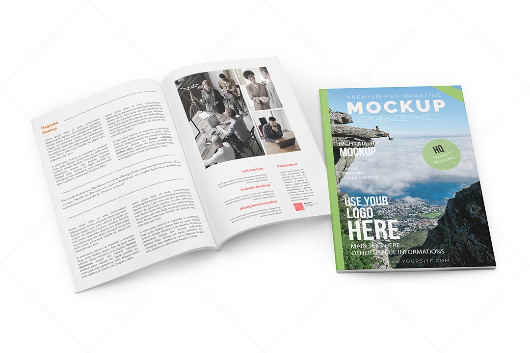 Mockup Revista PSD Editável