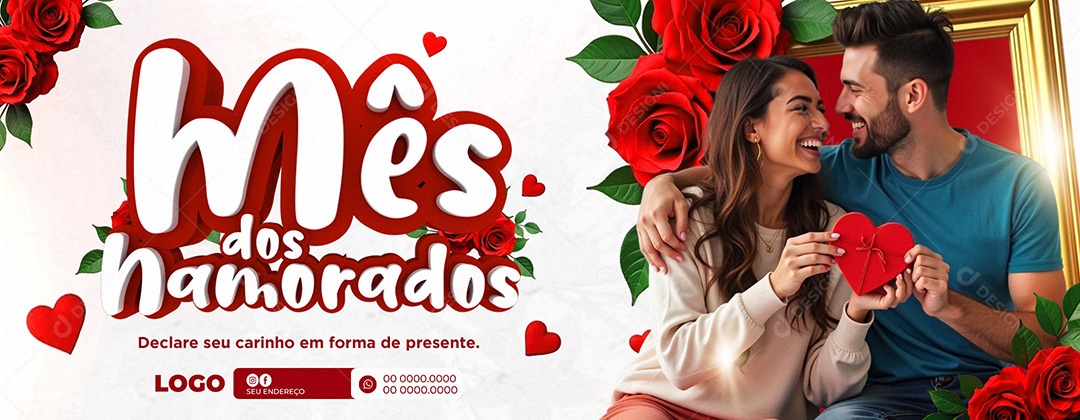 Banner Mês Dos Namorados Social Media PSD Editável