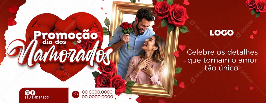 Banner Promoção Dia dos Namorados Social Media PSD Editável