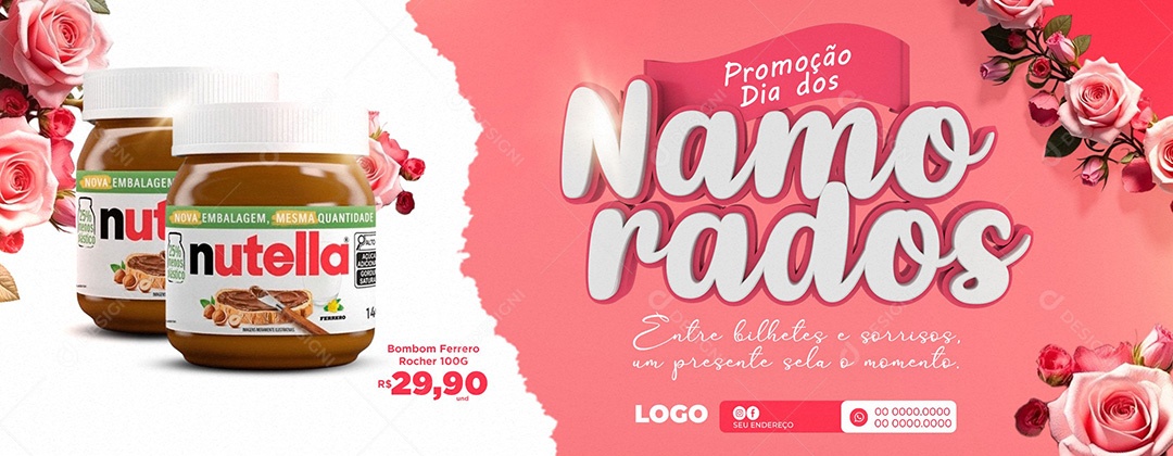 Banner Promoção Dia dos Namorados Social Media PSD Editável