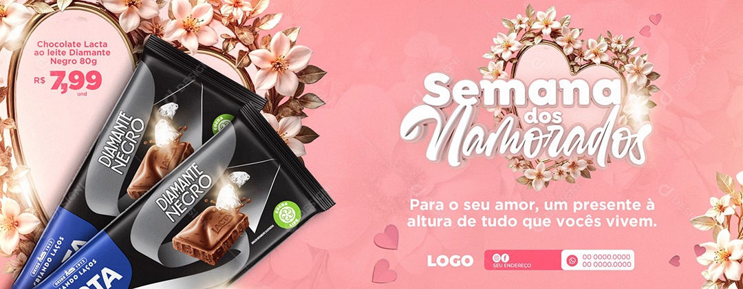 Banner Semana Dos Namorados Social Media PSD Editável