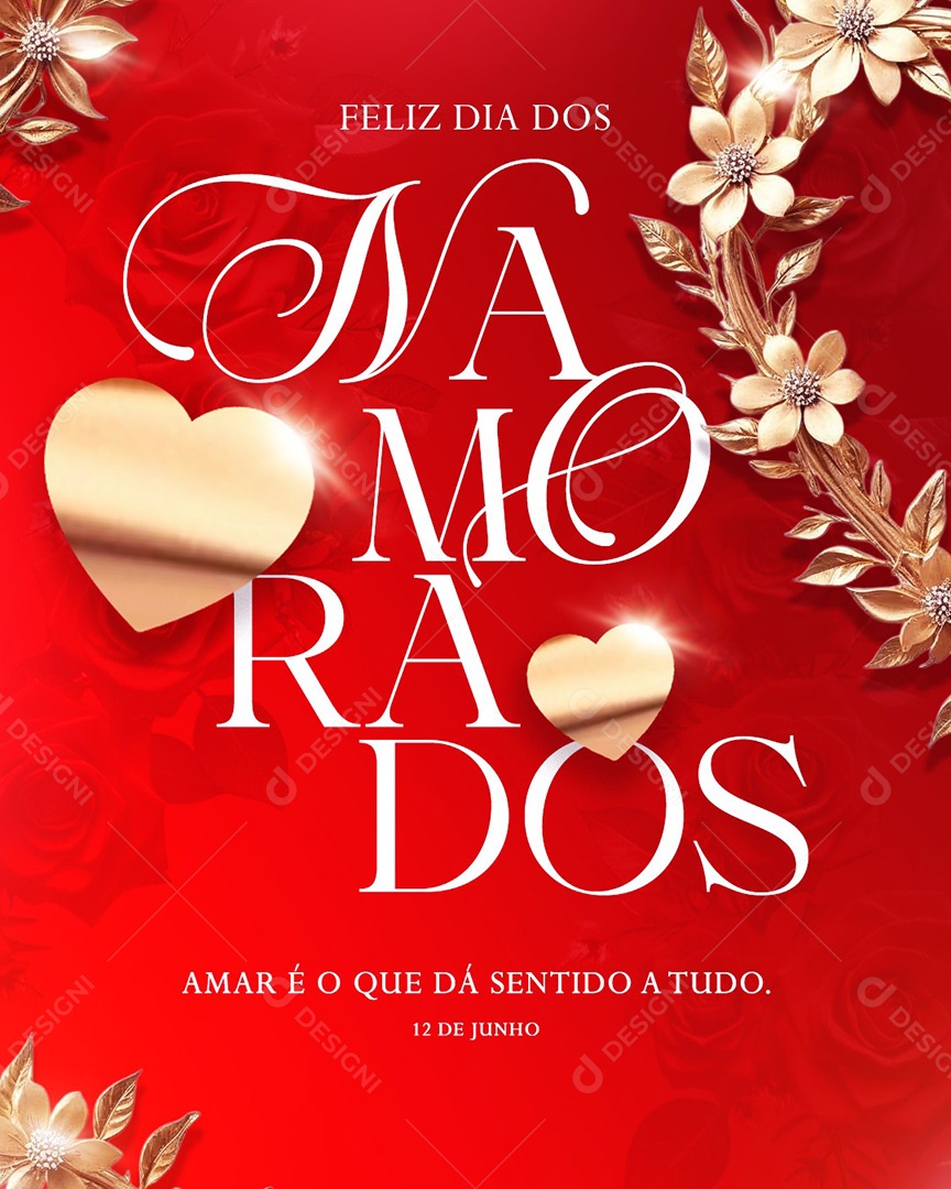 Feed Dia dos Namorados Social Media PSD Editável