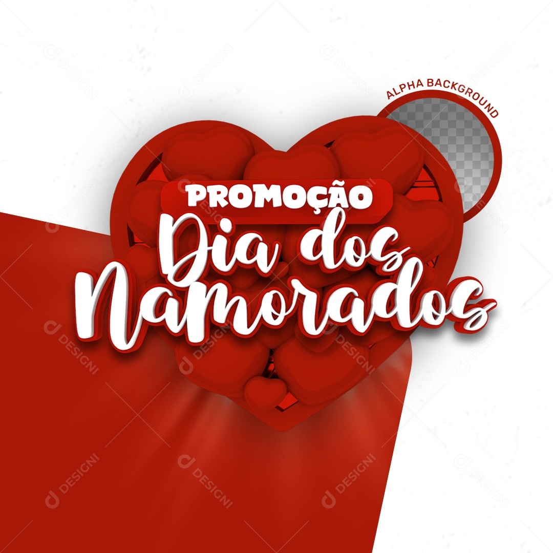 Selo 3D Promoção Dia Dos Namorados Para Composição PSD
