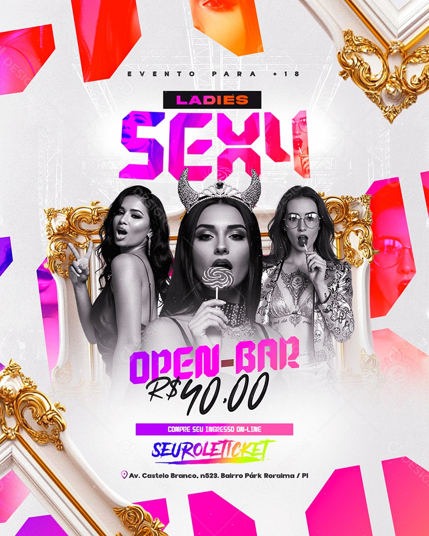 Flyer Ladies Sexy Social Media PSD Editável