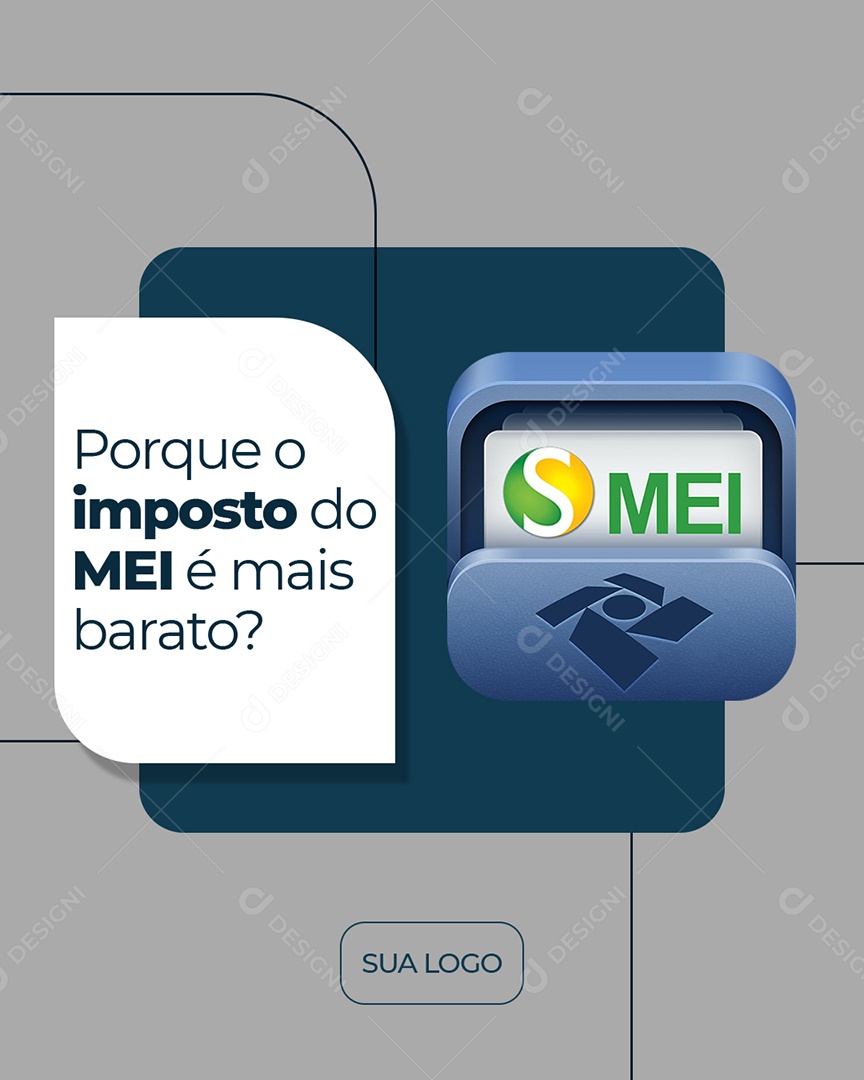 Contabilidade Imposto do MEI é Mais Barato Social Media PSD Editável
