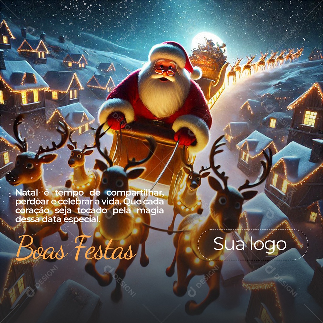 Feliz Natal 25 de Dezembro Social Media PSD Editável