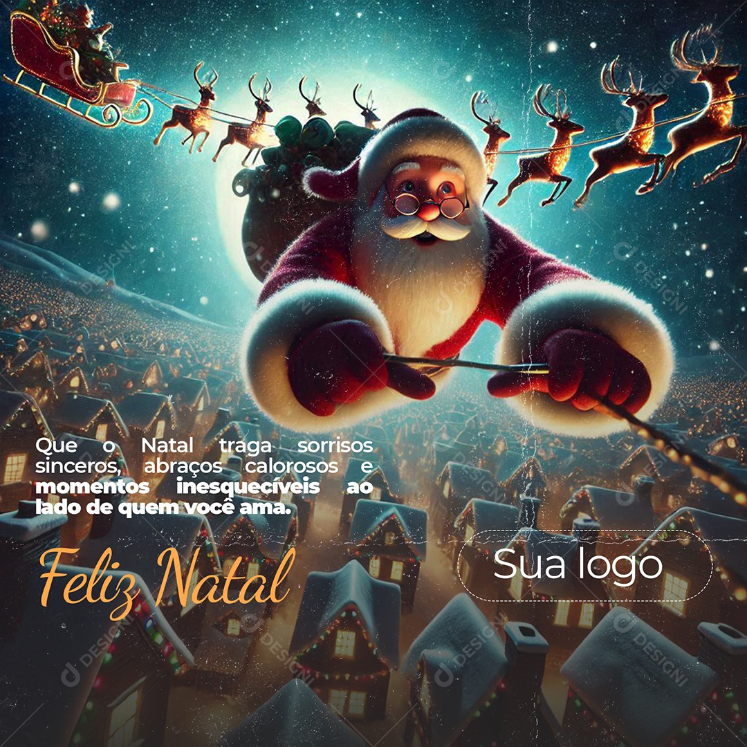 Feliz Natal 25 de Dezembro Social Media PSD Editável