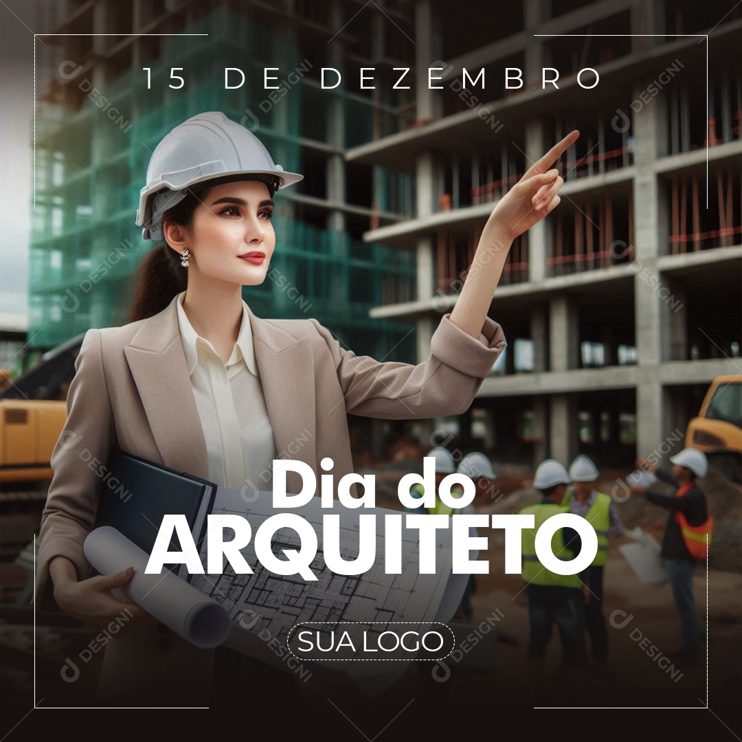Dia do Arquiteto 15 de Dezembro Social Media PSD Editável