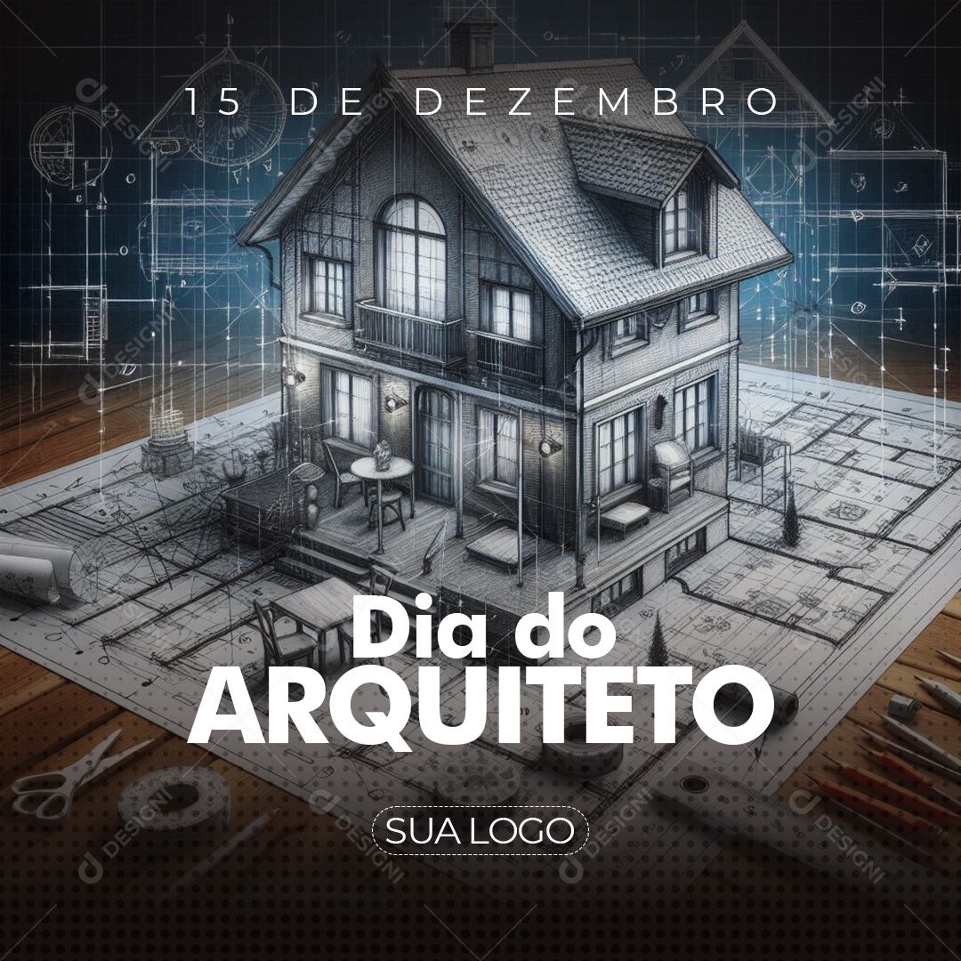 Dia do Arquiteto 15 de Dezembro Social Media PSD Editável