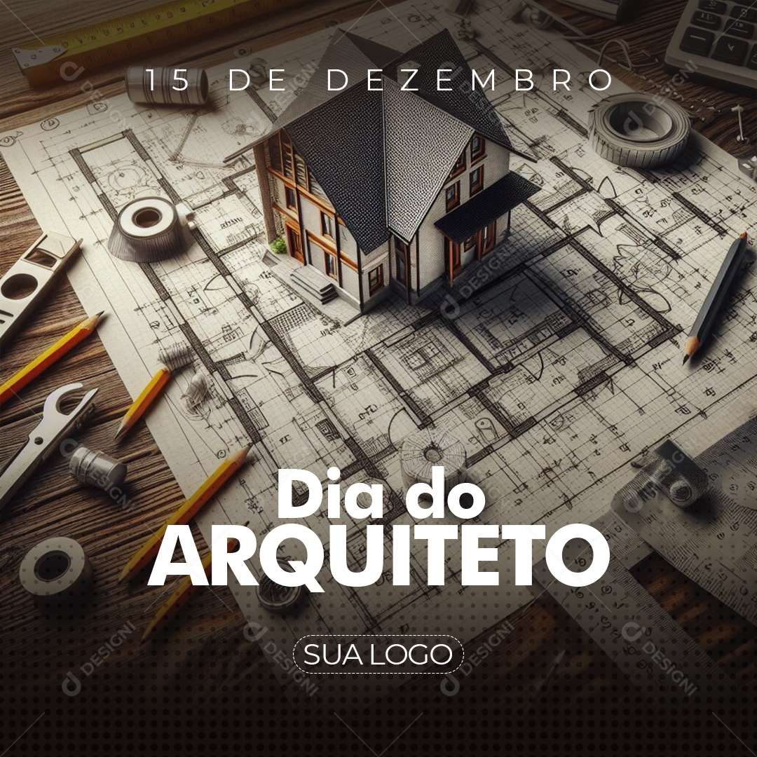 Dia do Arquiteto 15 de Dezembro Social Media PSD Editável
