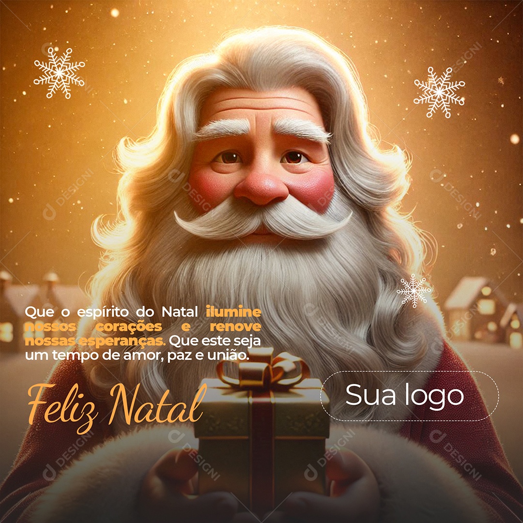 Feliz Natal 25 de Dezembro Social Media PSD Editável