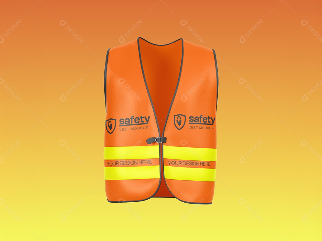 Colete de Segurança Mockup PSD Editável