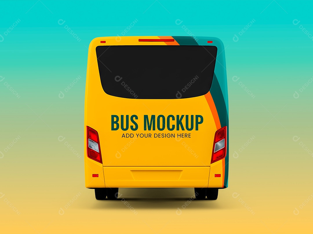 Ônibus Mockup PSD Editável