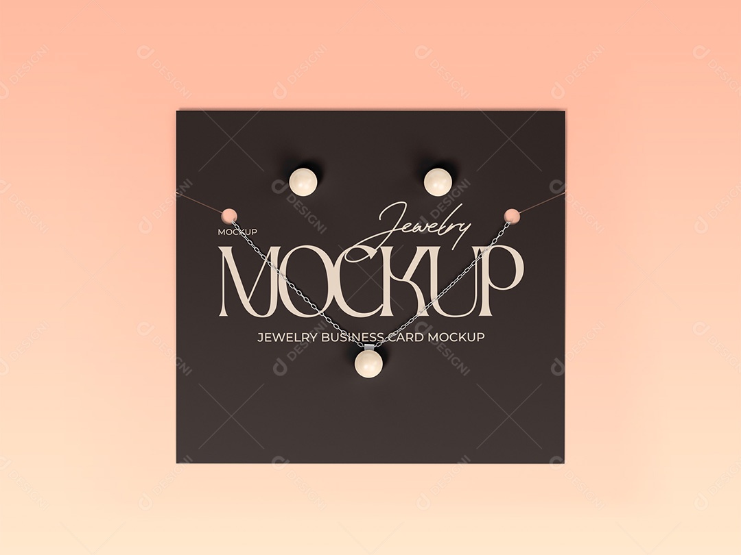 Tag de Jóias Mockup PSD Editável