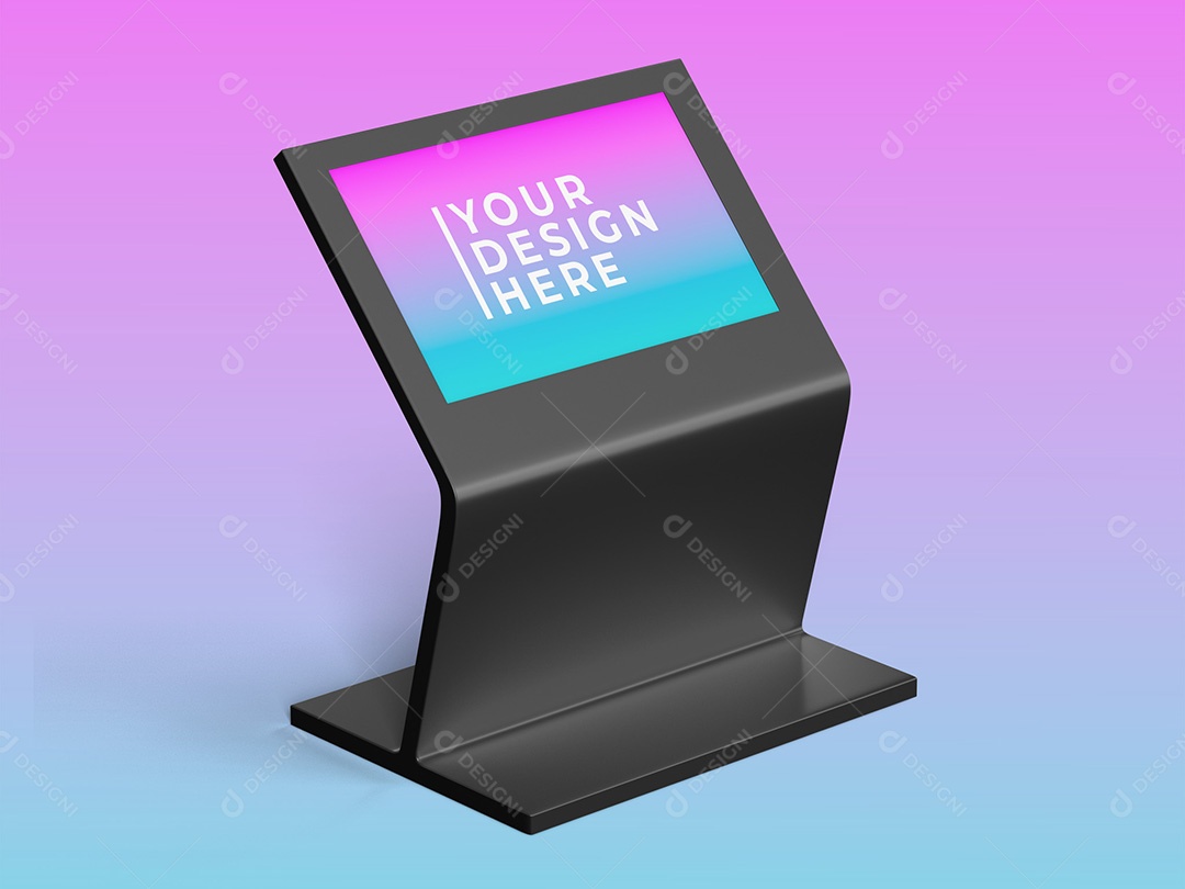 Tela Digital Quiosque Mockup PSD Editável