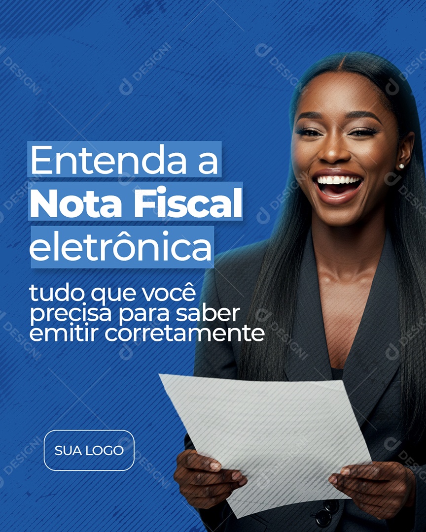 Contabilidade Entenda a Nota Fiscal Social Media PSD Editável