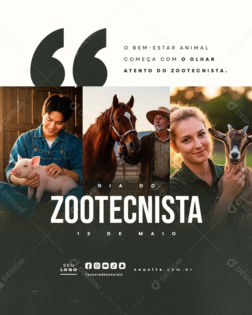 Dia do Zootecnista 13 de Maio Social Media PSD Editável