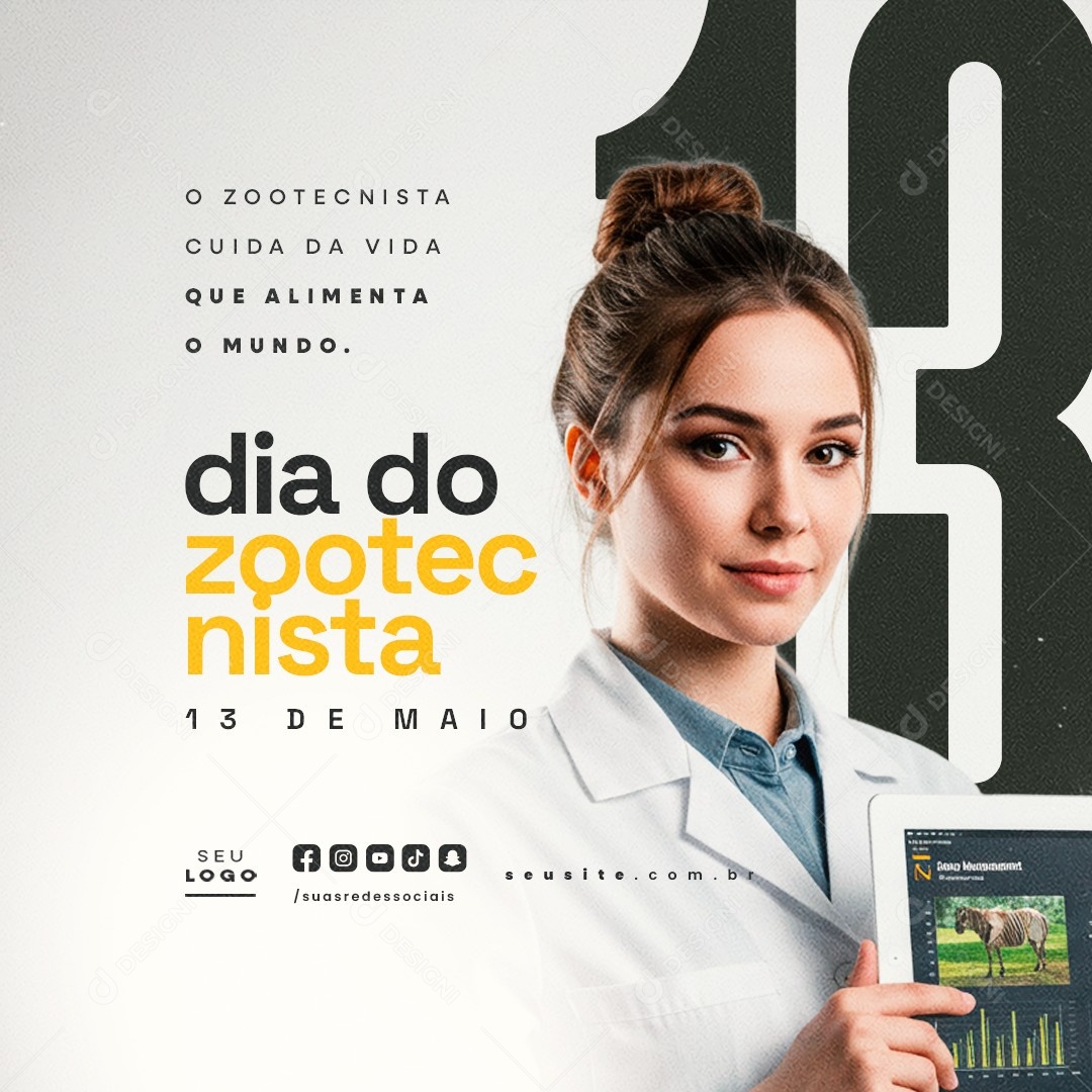 Dia do Zootecnista 13 de Maio Social Media PSD Editável