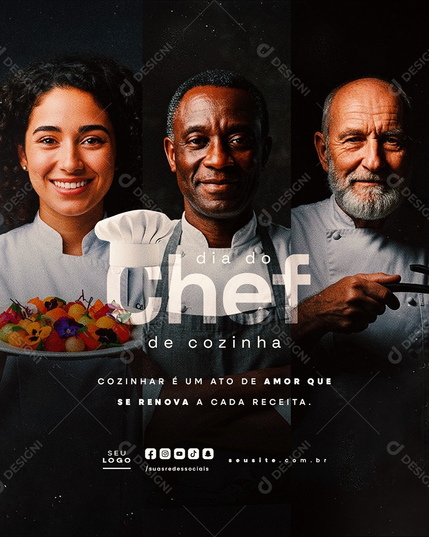 Dia do Chef de Cozinha 13 de Maio Social Media PSD Editável
