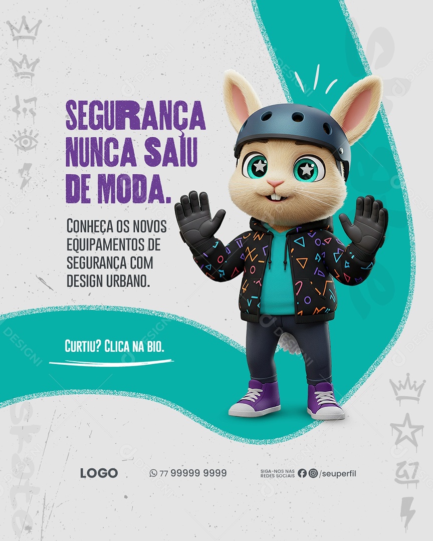 Loja De Skate Segurança Nunca Social mídia PSD Editável