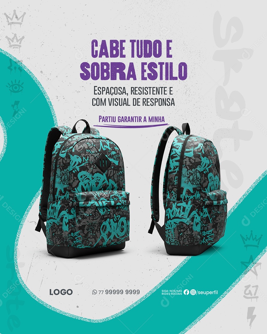 Loja De Skate Cabe Tudo Social mídia PSD Editável