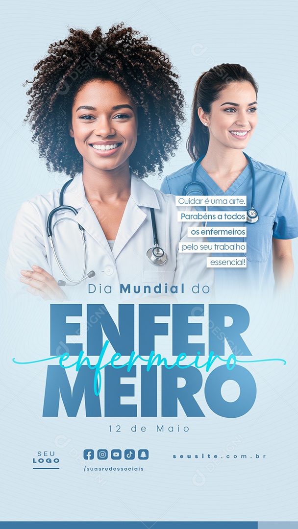 Story Dia Mundial do Enfermeiro 12 de Maio Social Media PSD Editável