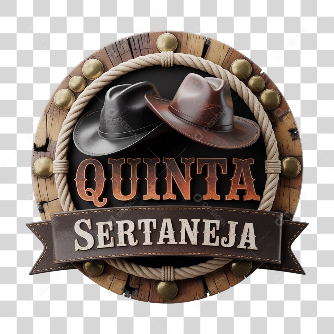 Selo 3D Quinta Sertaneja PNG Transparente