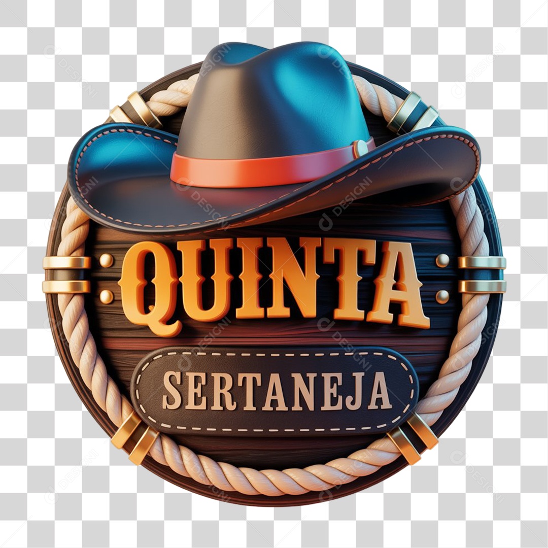 Selo 3D Quinta Sertaneja PNG Transparente