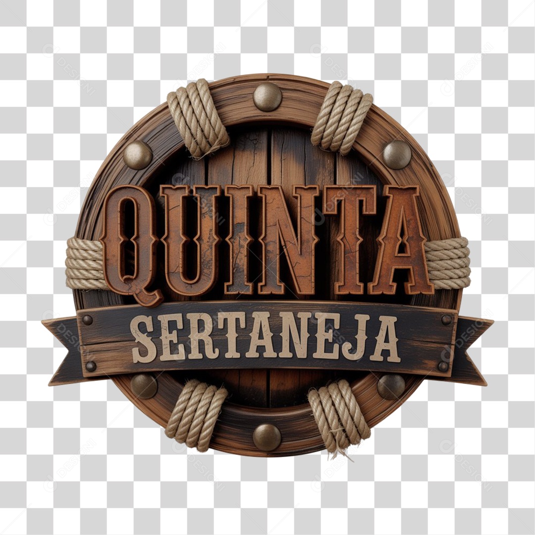 Selo 3D Quinta Sertaneja PNG Transparente