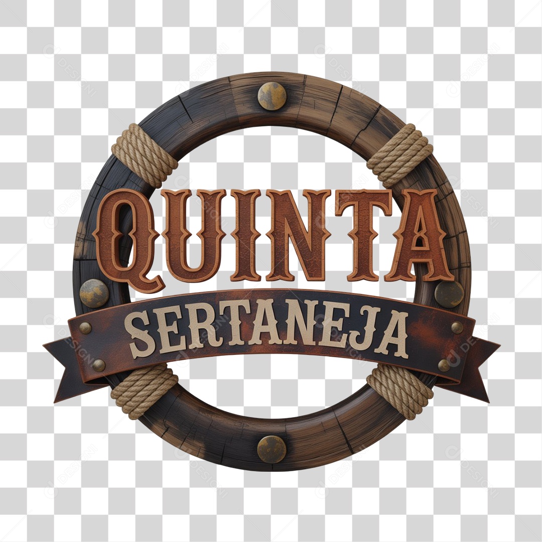 Selo 3D Quinta Sertaneja PNG Transparente