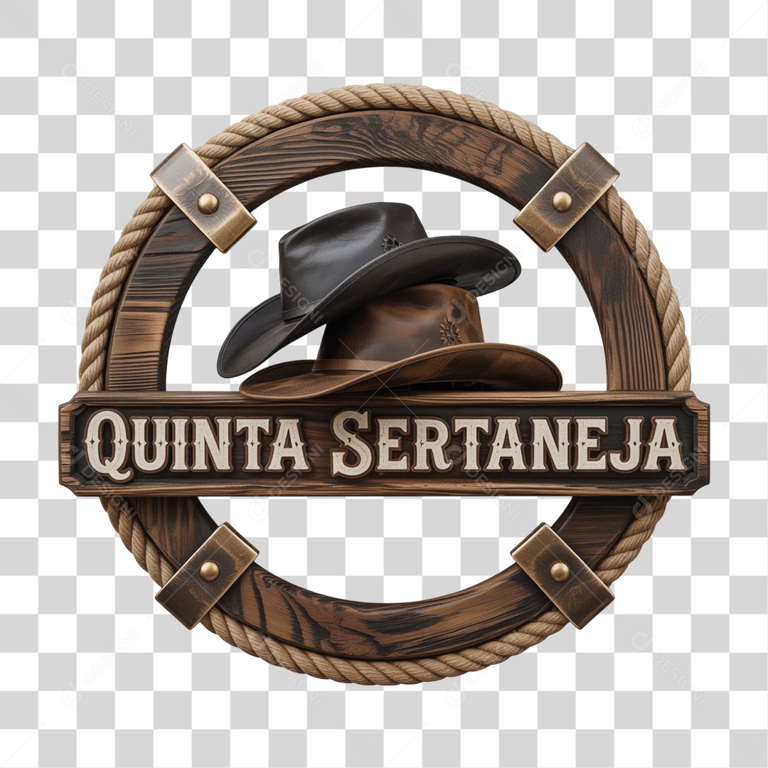 Selo 3D Quinta Sertaneja PNG Transparente