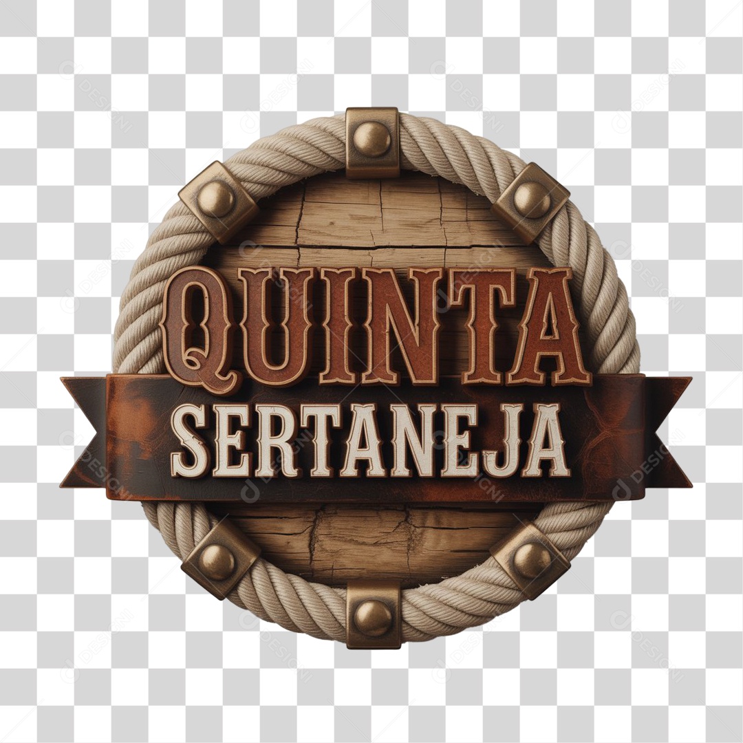 Selo 3D Quinta Sertaneja PNG Transparente