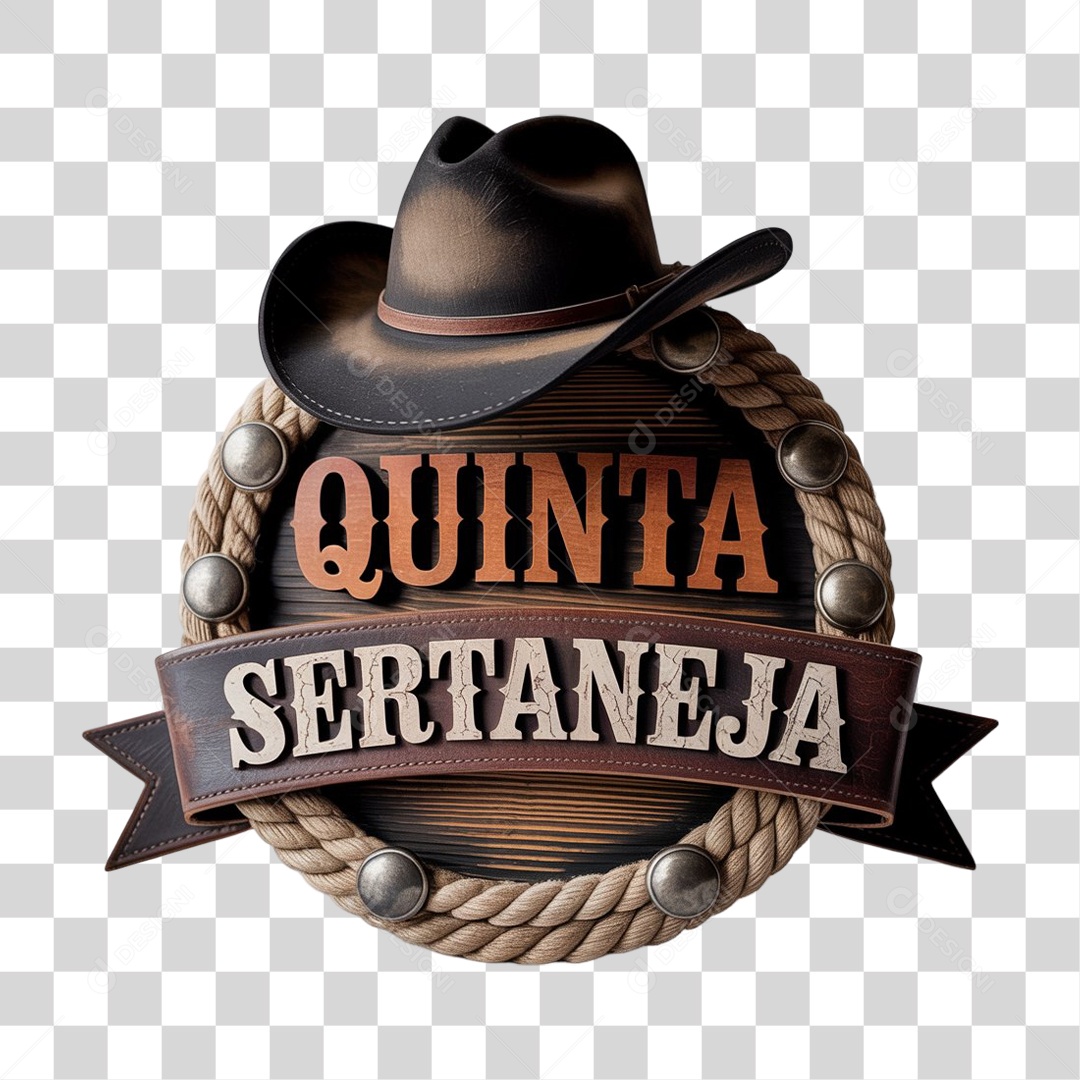 Selo 3D Quinta Sertaneja PNG Transparente