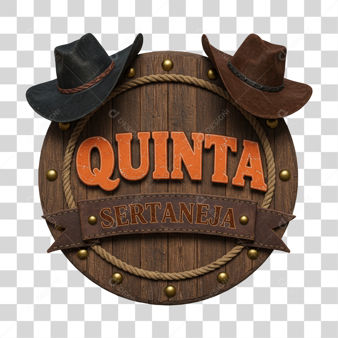 Selo 3D Quinta Sertaneja PNG Transparente