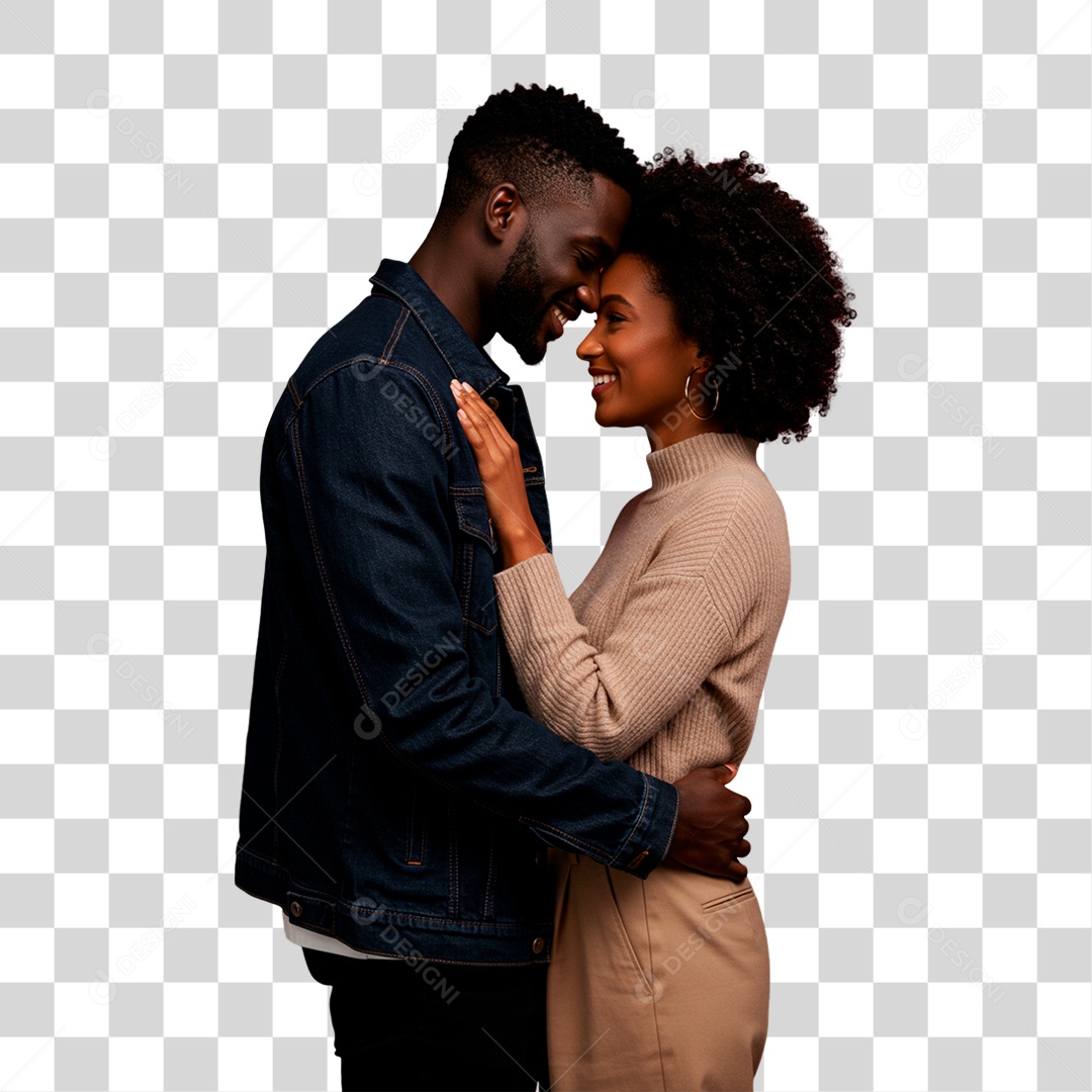 Casal Sorrindo PNG Transparente