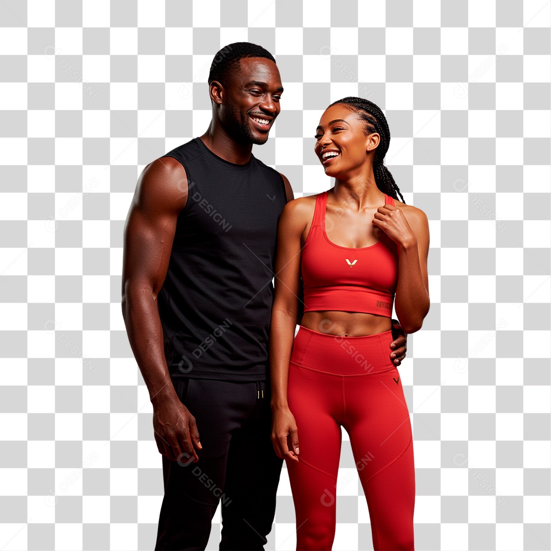 Casal Sorrindo PNG Transparente