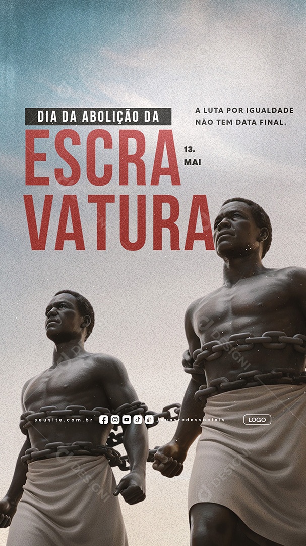 Story Dia da Abolição da Escravatura 13 de Maio Social Media PSD Editável