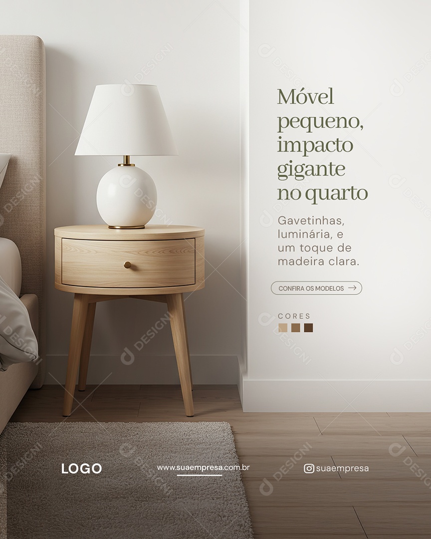 Loja de Móveis Móvel Pequeno Social Media PSD Editável