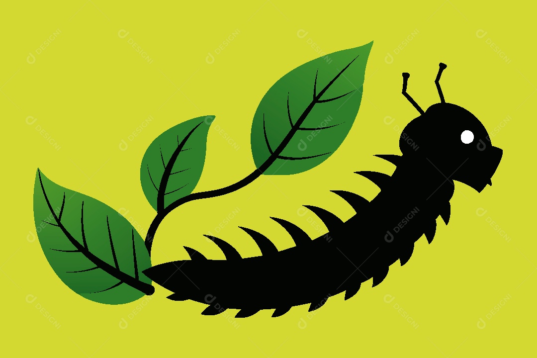 Lagarta Ilustração Vetor EPS