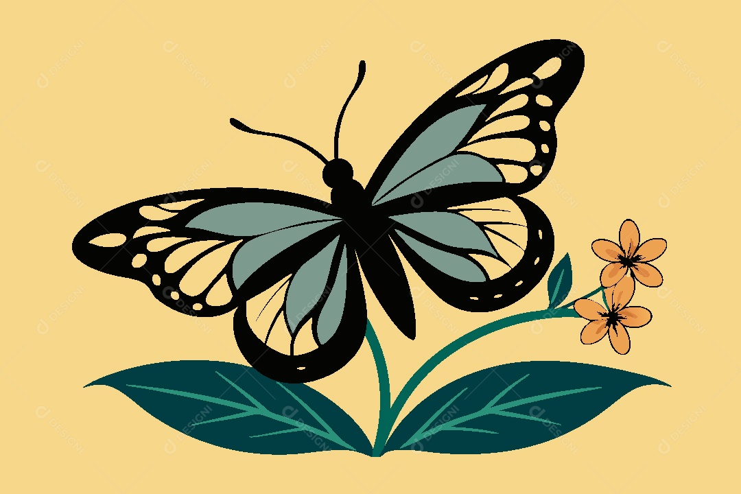 Borboleta Ilustração Vetor EPS